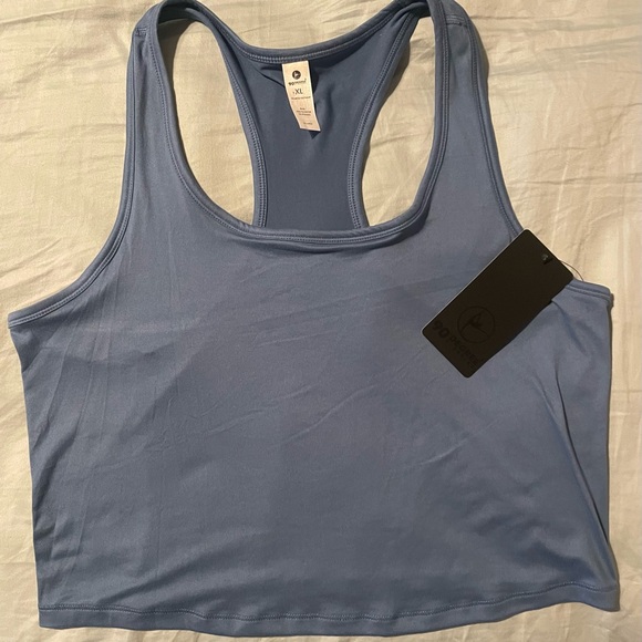 90 Degree By Reflex Tops - NWT Cropped Blue Racerback Tank Top